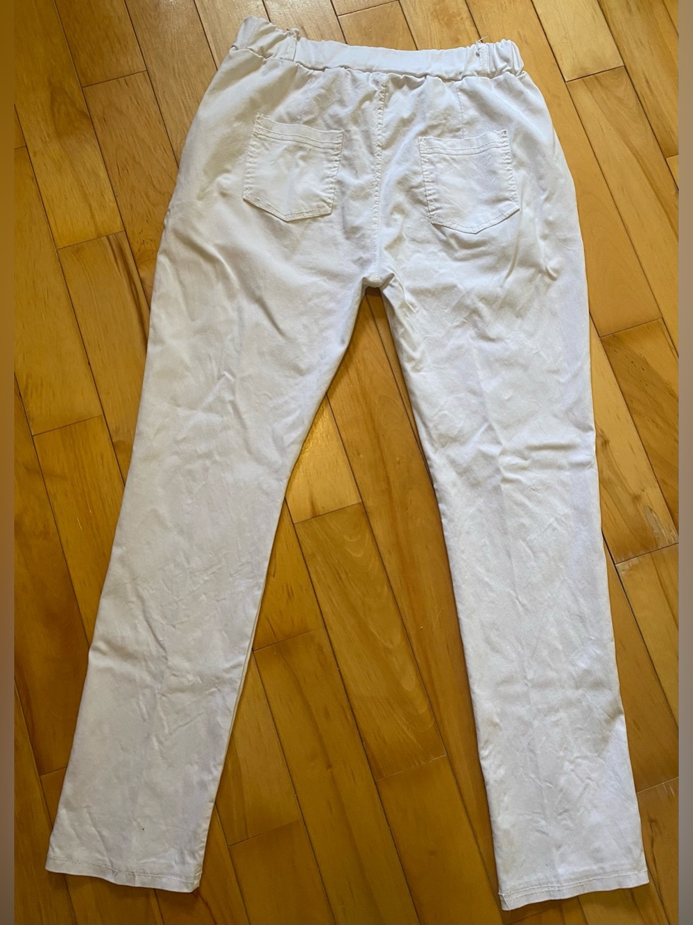 Made in Italy White Stretch Straight-Leg Pants - Picture 6 of 13